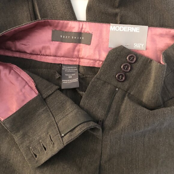 Black Suzy Shier Gray Dress Pants – Size 00 - Picture 5 of 6